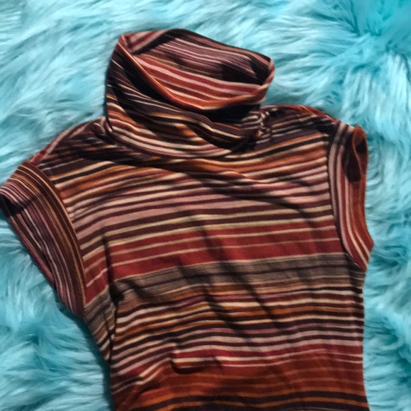 Moda International size Small rust stripe dress - Picture 3 of 3